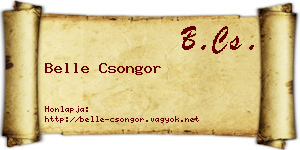 Belle Csongor névjegykártya